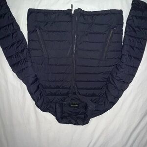 Massimo Dutti Navy Puffer Jacket